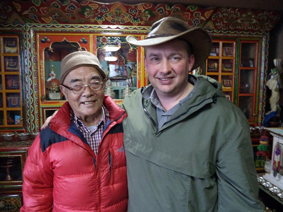 Adam Davies and Sherpa